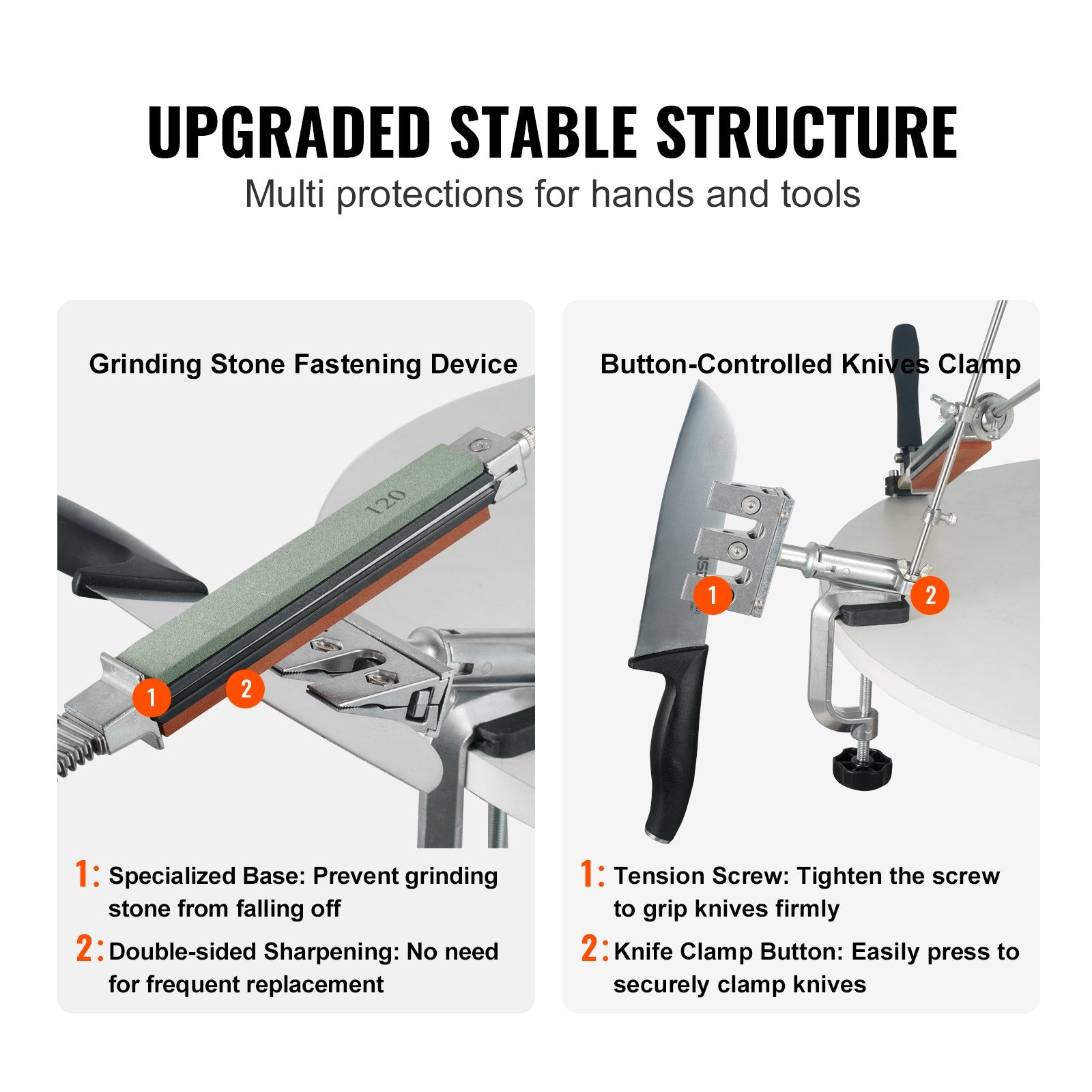 Knife Sharpener Kit, Rotation Flip Fixed Angle Knife Sharpening System with 12 Whetstones 120-10000 Grit, V952-MDSTJ1212000NTEGIV0