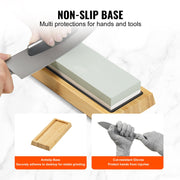 Whetstone Knife Sharpening Kit, 2 Dual-Sided Grit Whetstones 400/1000 3000/8000, 10PCS Knife Sharpener Kit V952-MDSTJ28000003OVJSV0