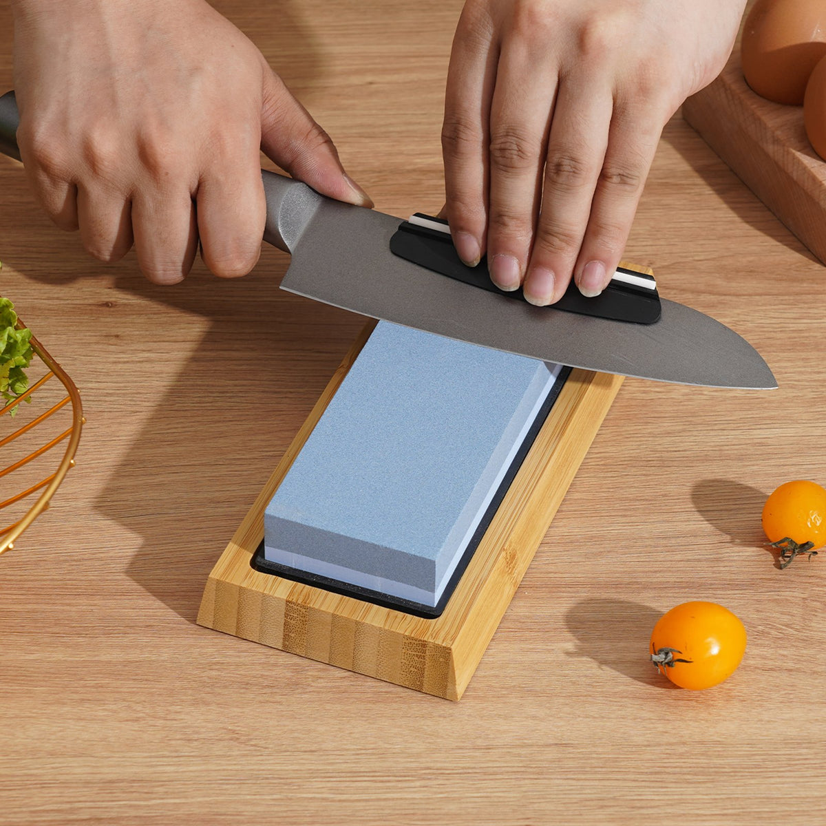 Whetstone Knife Sharpening Kit, 2 Dual-Sided Grit Whetstones 400/1000 3000/8000, 10PCS Knife Sharpener Kit V952-MDSTJ28000003OVJSV0
