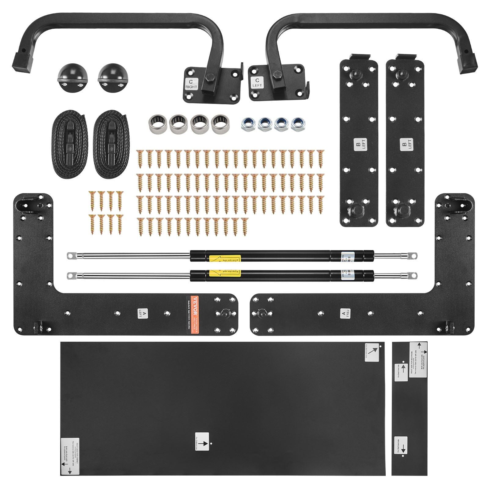 Murphy Bed Kit, Queen Size, Vertical Deluxe DIY Wall Bed Mechanical Hardware Kit, Pneumatic Lever Heavy Duty V952-MFCZDJGQDGZFZSYYDV0