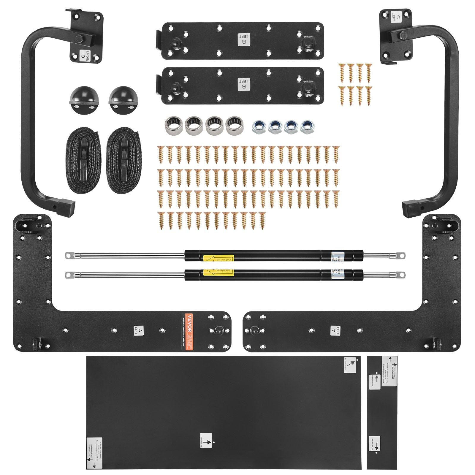 Murphy Bed Kit, Queen Size, Vertical Deluxe DIY Wall Bed Mechanical Hardware Kit, Pneumatic Lever Heavy Duty V952-MFCZDJGQDGZFZSYYDV0