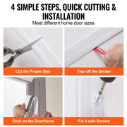 Garage Door Seal Top and Sides Seal Strip, 34 FT Universal Weather Stripping Replacement Soft and Hard V952-MFT1J34FTDBJENC7NV0