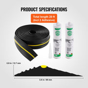 Garage Door Threshold and Bottom Seals Kit, 20 FT U Shape+O Ring Universal Garage Door Bottom Seal V952-MFTMXBT2J20F01O7KV0