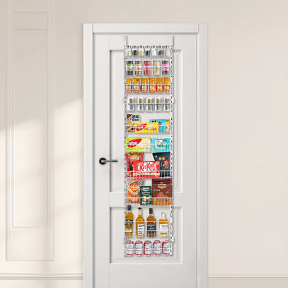 10-Tier Over the Door Pantry Organizer Hanging Storage Rack Adjustable V952-MGCCJ10CBS0009SB7V0