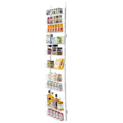 10-Tier Over the Door Pantry Organizer Hanging Storage Rack Adjustable V952-MGCCJ10CBS0009SB7V0