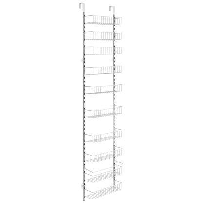 10-Tier Over the Door Pantry Organizer Hanging Storage Rack Adjustable V952-MGCCJ10CBS0009SB7V0