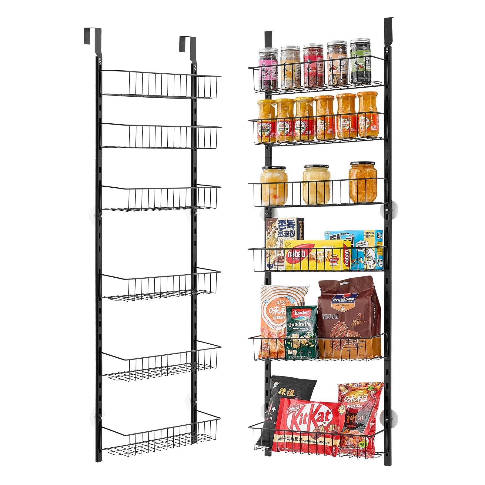 Over the Door Pantry Organizer, 6-Tier Pantry Organization and Storage, Heavy-Duty Steel Hanging Spice Rack, V952-MGCCJ6CHS000VBPIVV0