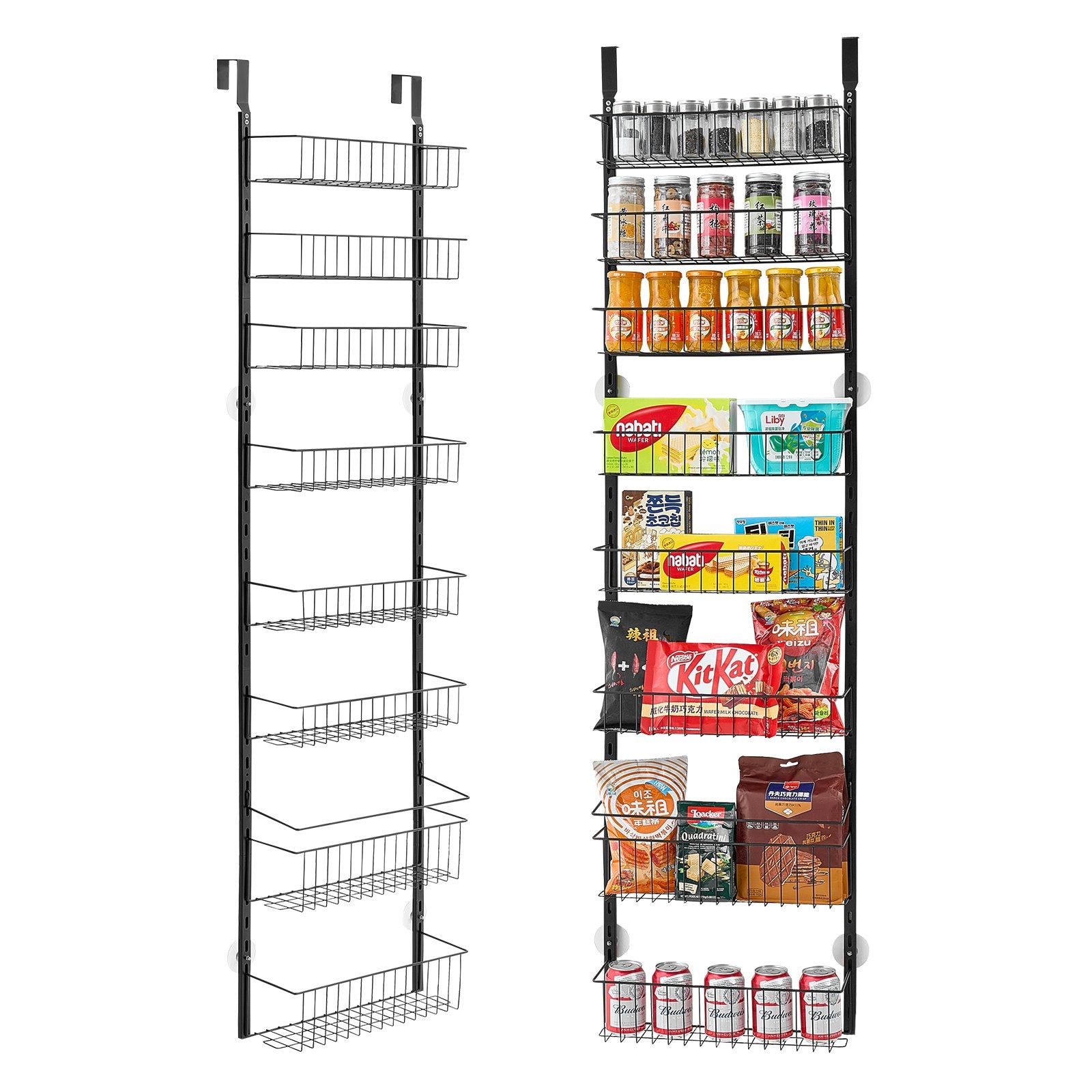 8-Tier Over the Door Pantry Organizer Hanging Storage Rack Adjustable V952-MGCCJ8CHS000V0LYTV0