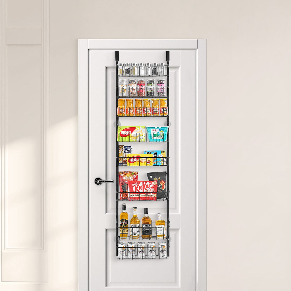 8-Tier Over the Door Pantry Organizer Hanging Storage Rack Adjustable V952-MGCCJ8CHS000V0LYTV0