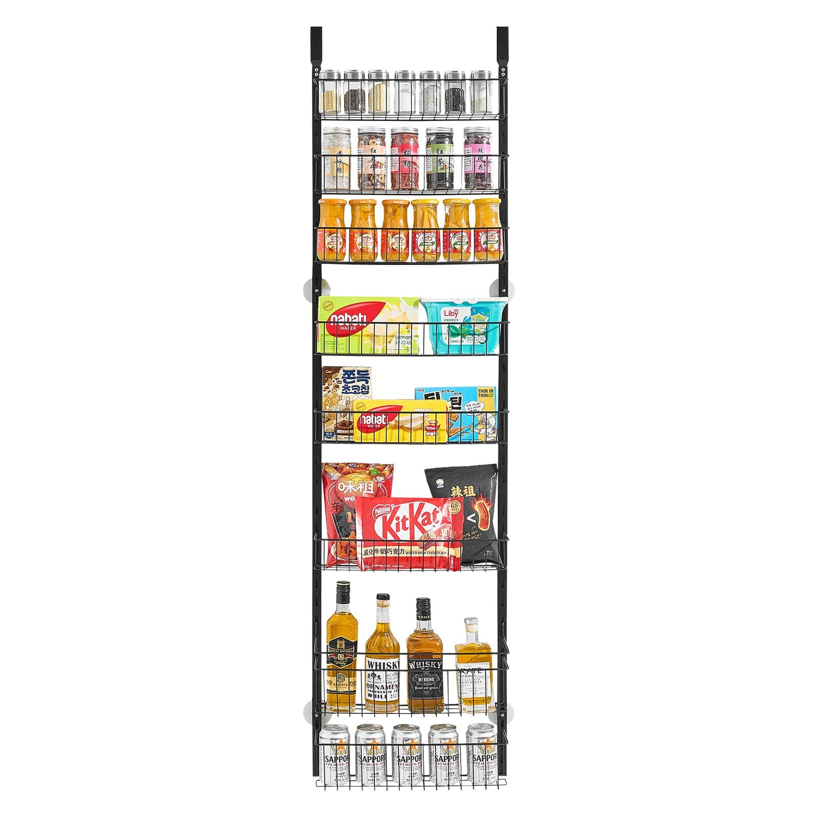 8-Tier Over the Door Pantry Organizer Hanging Storage Rack Adjustable V952-MGCCJ8CHS000V0LYTV0