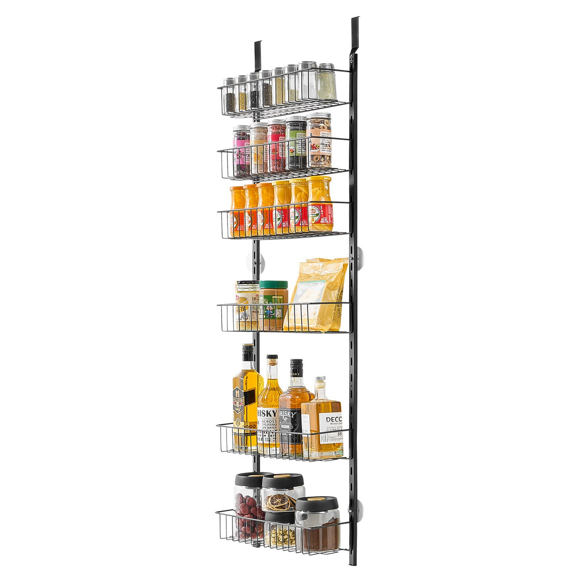 8-Tier Over the Door Pantry Organizer Hanging Storage Rack Adjustable V952-MGCCJ8CHS000V0LYTV0