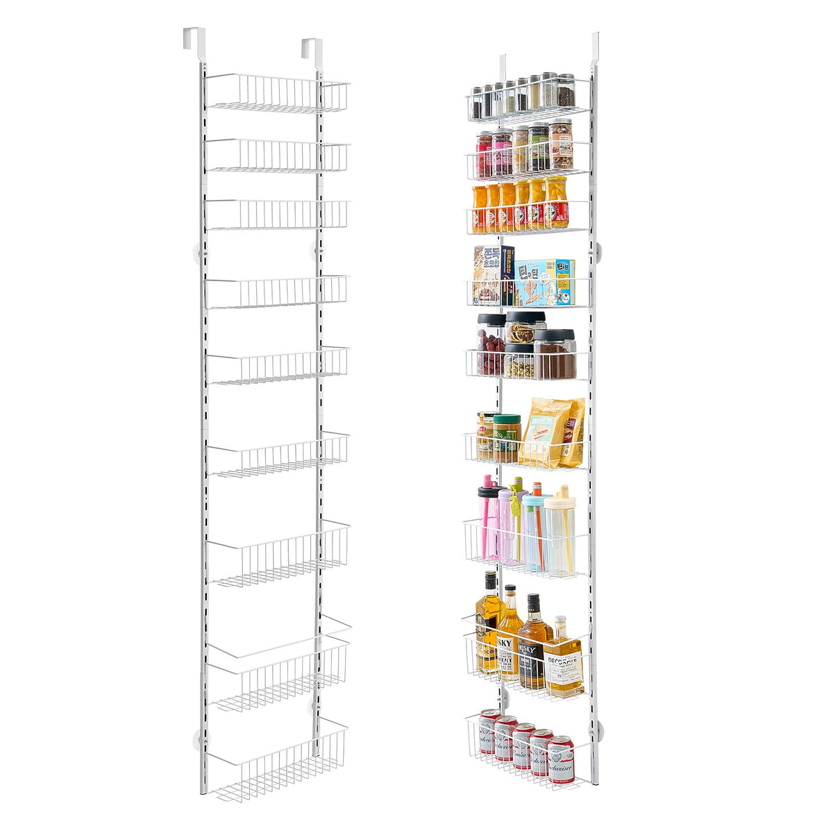 Over the Door Pantry Organizer, 9-Tier Pantry Organization and Storage, Heavy-Duty Steel Hanging Spice Rack, V952-MGCCJ9CBS000XN3NWV0
