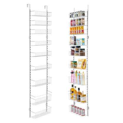 Over the Door Pantry Organizer, 9-Tier Pantry Organization and Storage, Heavy-Duty Steel Hanging Spice Rack, V952-MGCCJ9CBS000XN3NWV0