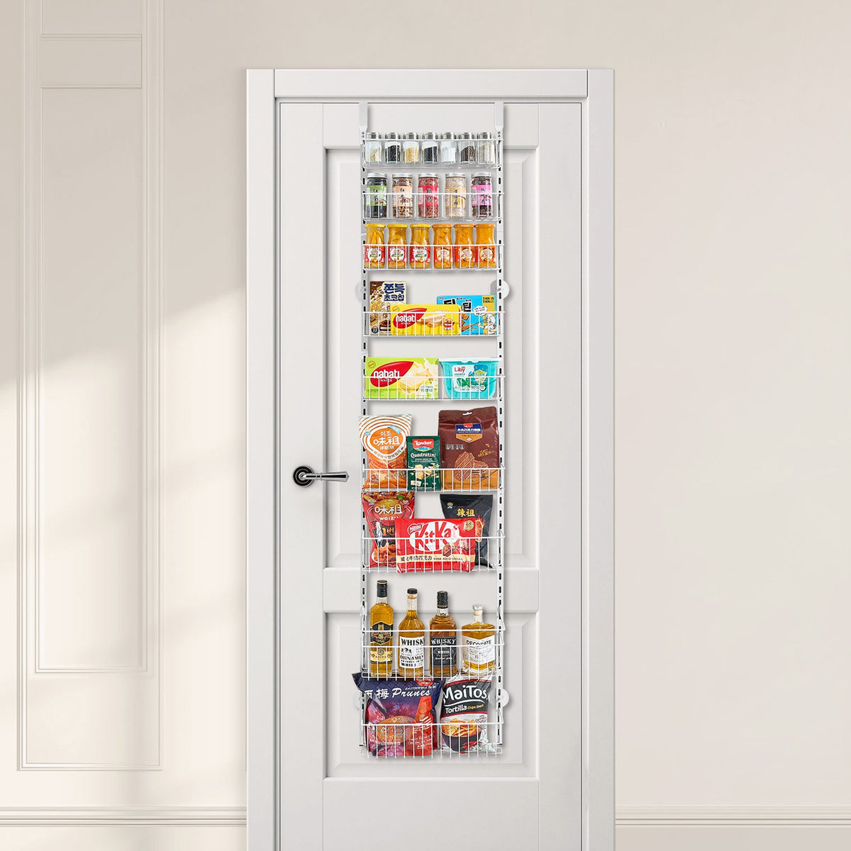 Over the Door Pantry Organizer, 9-Tier Pantry Organization and Storage, Heavy-Duty Steel Hanging Spice Rack, V952-MGCCJ9CBS000XN3NWV0