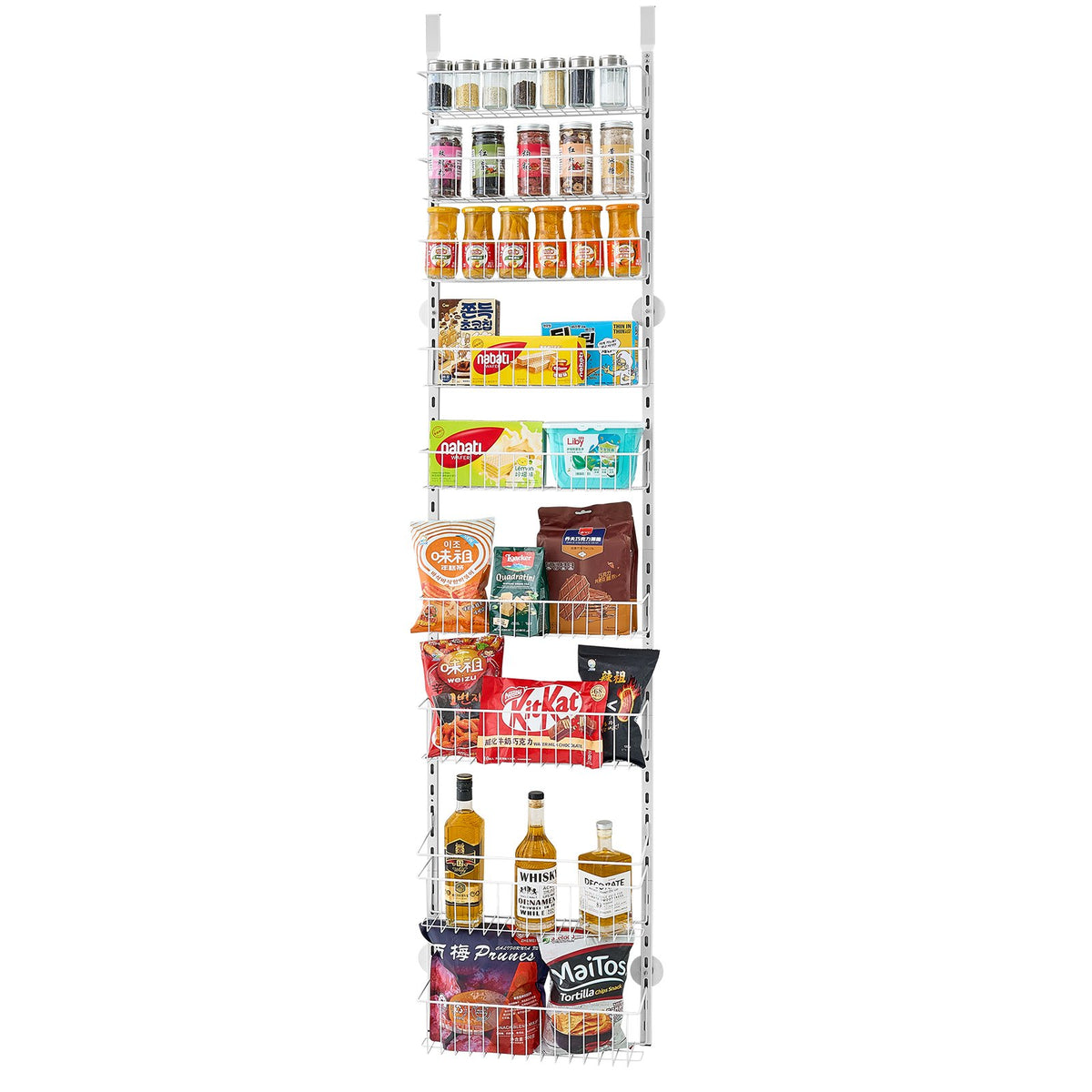 Over the Door Pantry Organizer, 9-Tier Pantry Organization and Storage, Heavy-Duty Steel Hanging Spice Rack, V952-MGCCJ9CBS000XN3NWV0