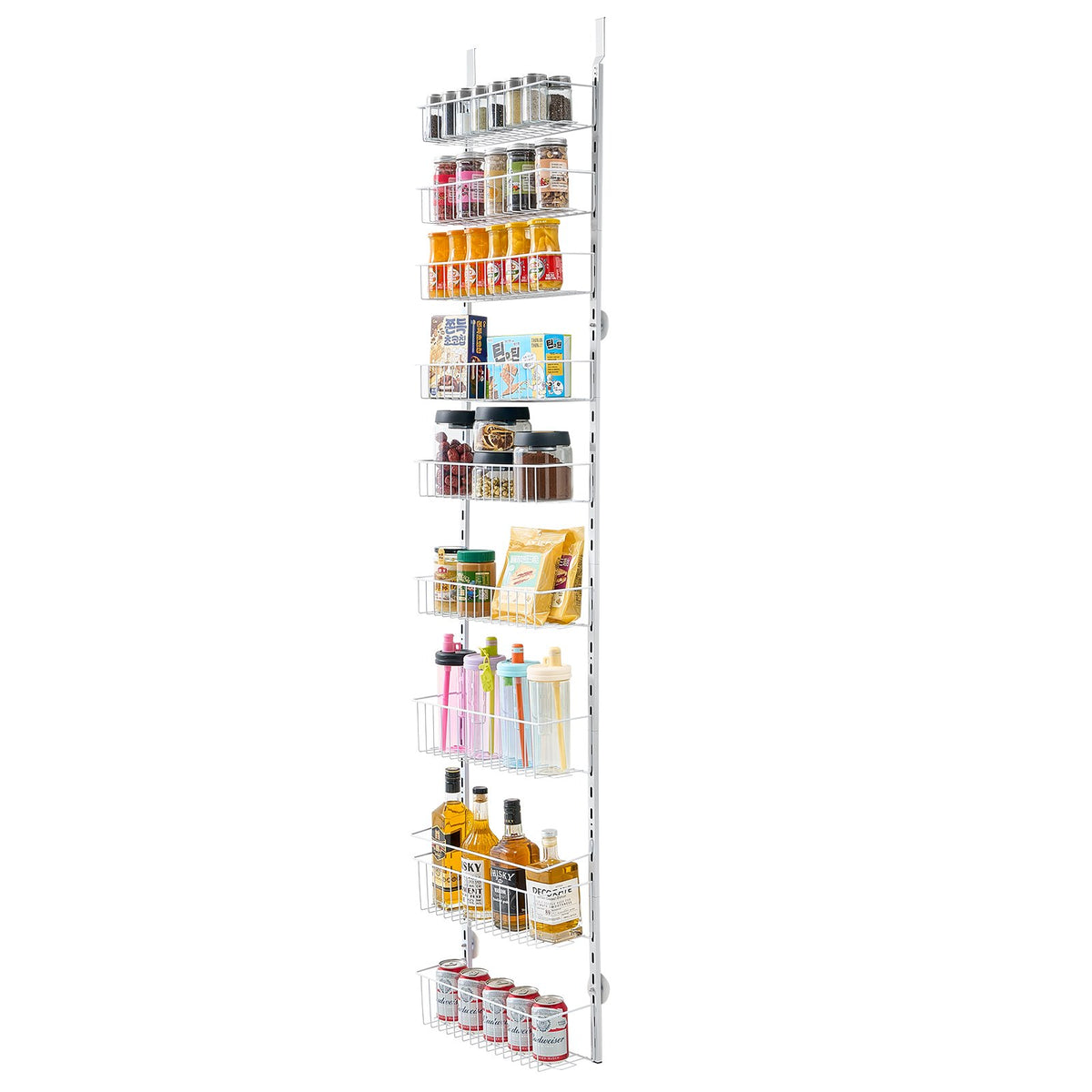 Over the Door Pantry Organizer, 9-Tier Pantry Organization and Storage, Heavy-Duty Steel Hanging Spice Rack, V952-MGCCJ9CBS000XN3NWV0