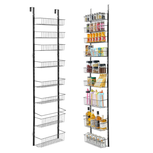 Over the Door Pantry Organizer, 9-Tier Pantry Organization and Storage, Heavy-Duty Steel Hanging Spice Rack, V952-MGCCJ9CHS000PMUY7V0