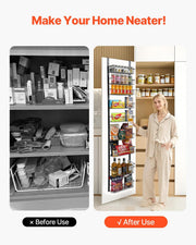 Over the Door Pantry Organizer, 9-Tier Pantry Organization and Storage, Heavy-Duty Steel Hanging Spice Rack, V952-MGCCJ9CHS000PMUY7V0