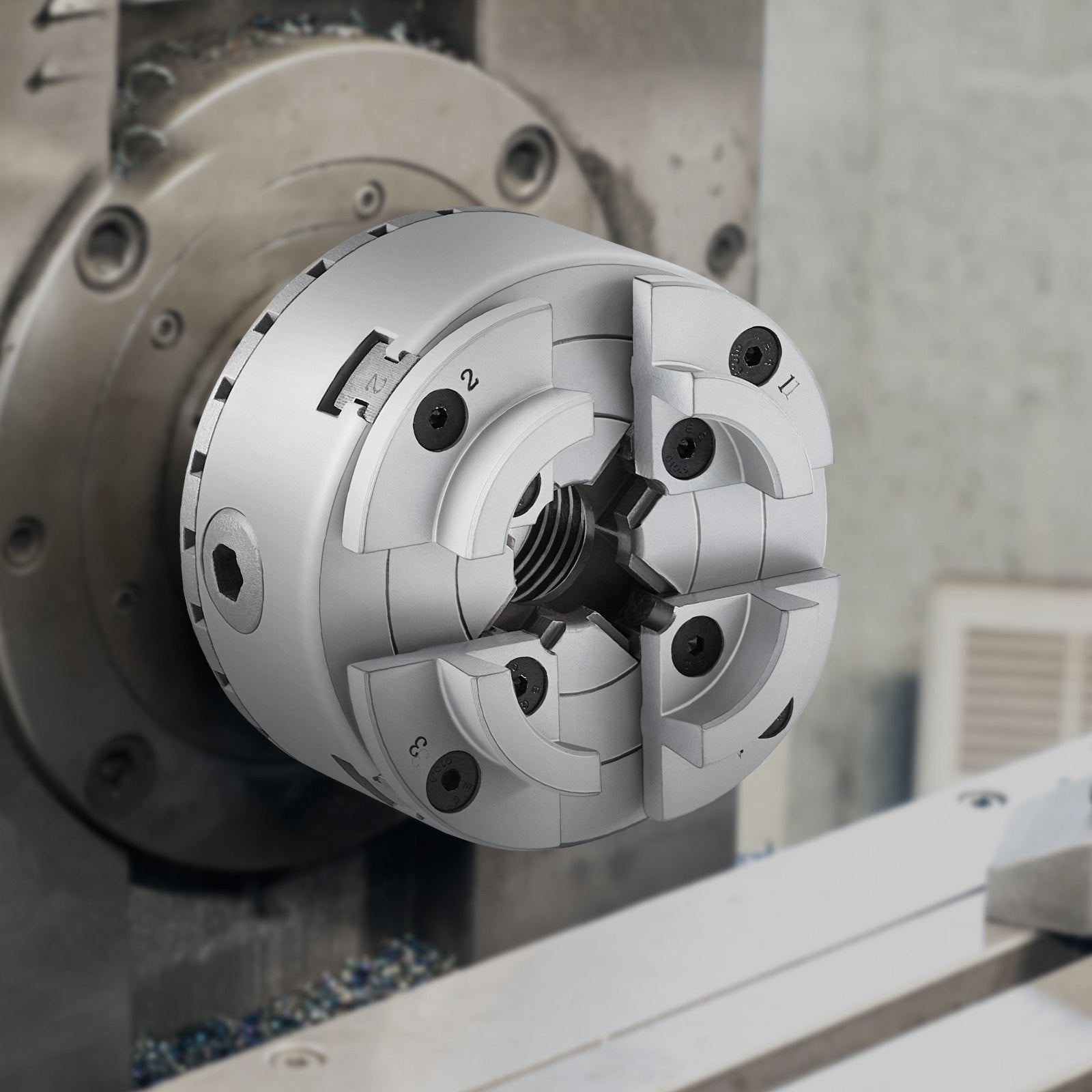 KP2-3/4 Lathe Chuck, 4-Jaw 70 mm Diameter, Metal Lathe Chuck Turning Machine Accessories, Self-centering V952-MGCCKP275YC0517OZV0