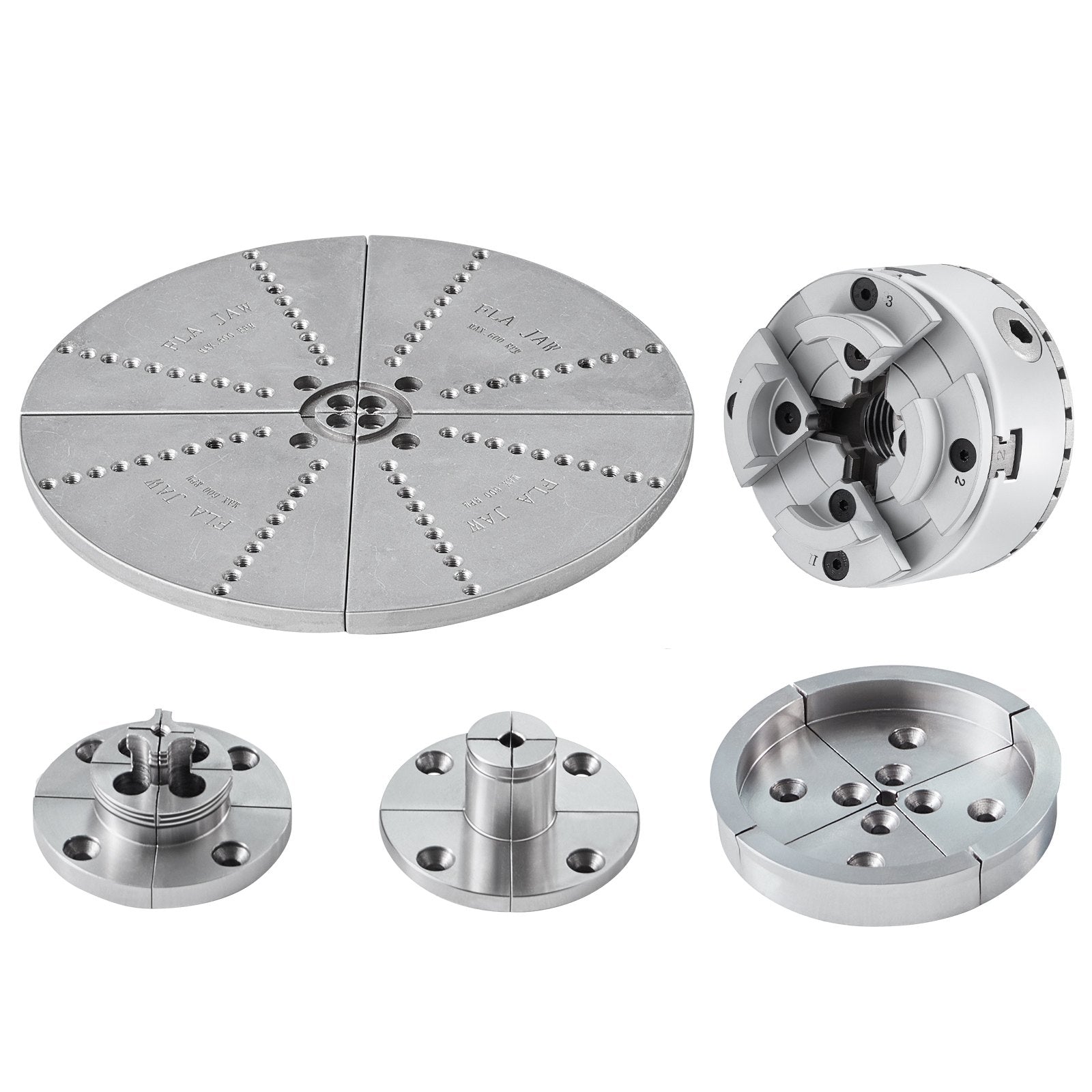 KP965 Lathe Chuck, 4-Jaw 96 mm Diameter, Metal Lathe Chuck Turning Machine Accessories with 5 Sets of Jaws, V952-MGCCKPTZ375YV7TVVV0