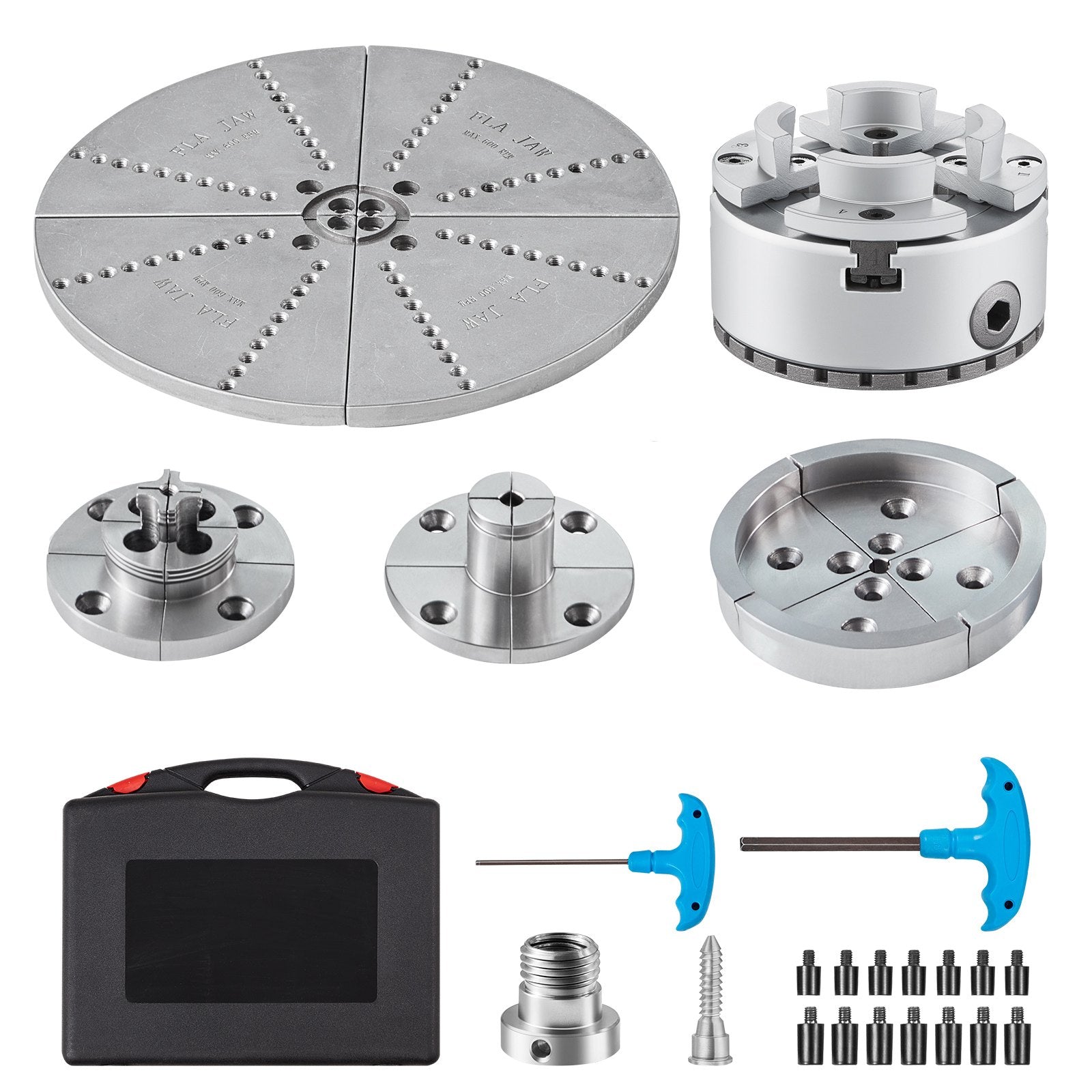 KP965 Lathe Chuck, 4-Jaw 96 mm Diameter, Metal Lathe Chuck Turning Machine Accessories with 5 Sets of Jaws, V952-MGCCKPTZ375YV7TVVV0