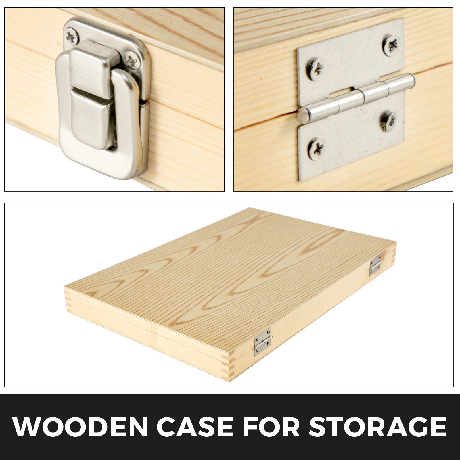 Woodworking Lathe Chisel Set 8 Piece Set Lathe Chisel HSS Steel Blades Wood Turning Tools Wooden Case for V952-MGCD8PCSMGCCZHBT1V0