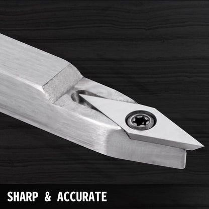 Wood Turning Tools for Lathe 4 PCS Set, Carbide Lathe Tools with Diamond Shape, Round, Square Cutters, V952-MGCDMBSJT00000001V0
