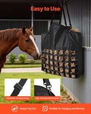 Hay Bag for Horses, 55 x 18.5 x 64 cm, 46 x 46 mm Holes, Premium Nylon Construction with PVC Waterproof V952-MGCDZWYBZD21BJ7DL001V0