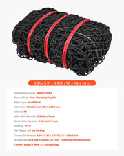 Round Bale Hay Net, 1.8 x 1.8 x 1.8 m, 38.1 x 38.1 mm Holes, PE Material, Knotless Design, with Zip Ties, V952-MGCWXWYWJW669QY4O001V0