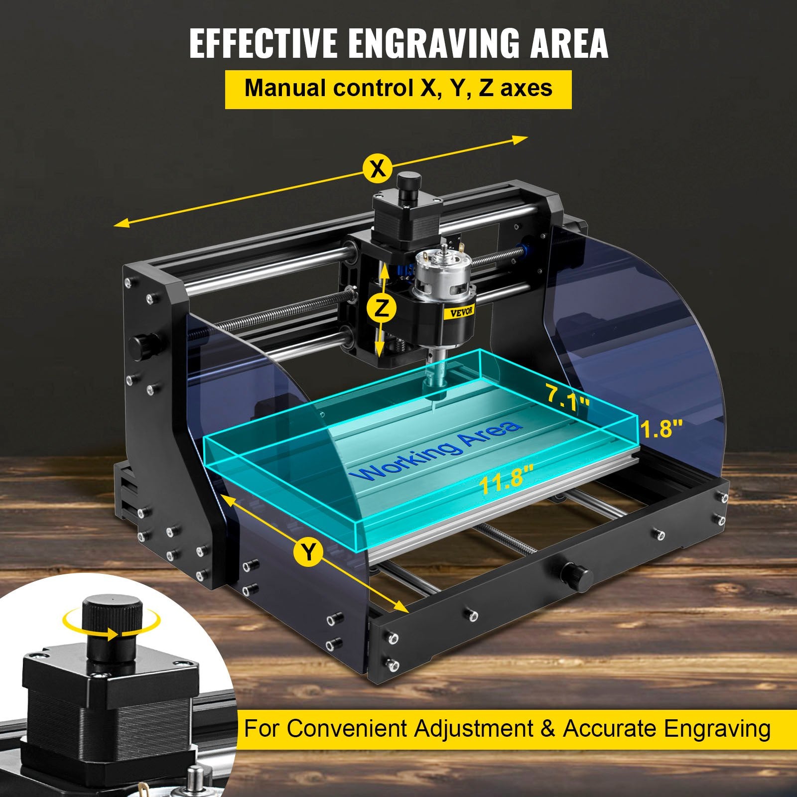 Cnc 3018 Pro 10000RPM Cnc 3018 300x180x45mm Cnc Machine GRBL Control Mini Laser Engraver with Offline V952-MGDKJ3018MJCK0001V3