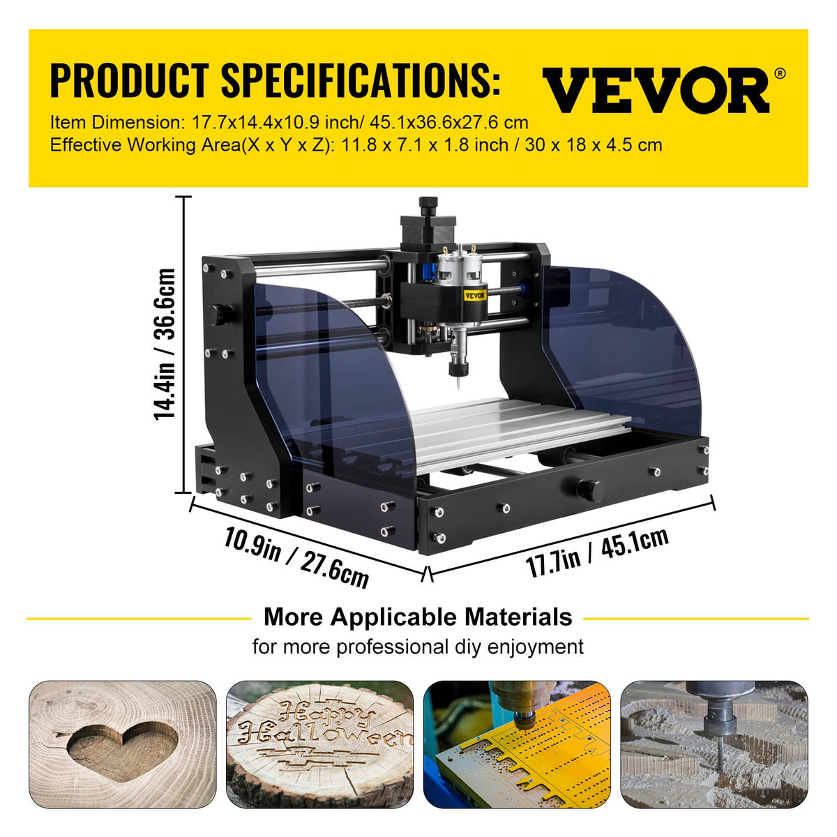 Cnc 3018 Pro 10000RPM Cnc 3018 300x180x45mm Cnc Machine GRBL Control Mini Laser Engraver with Offline V952-MGDKJ3018MJCK0001V3