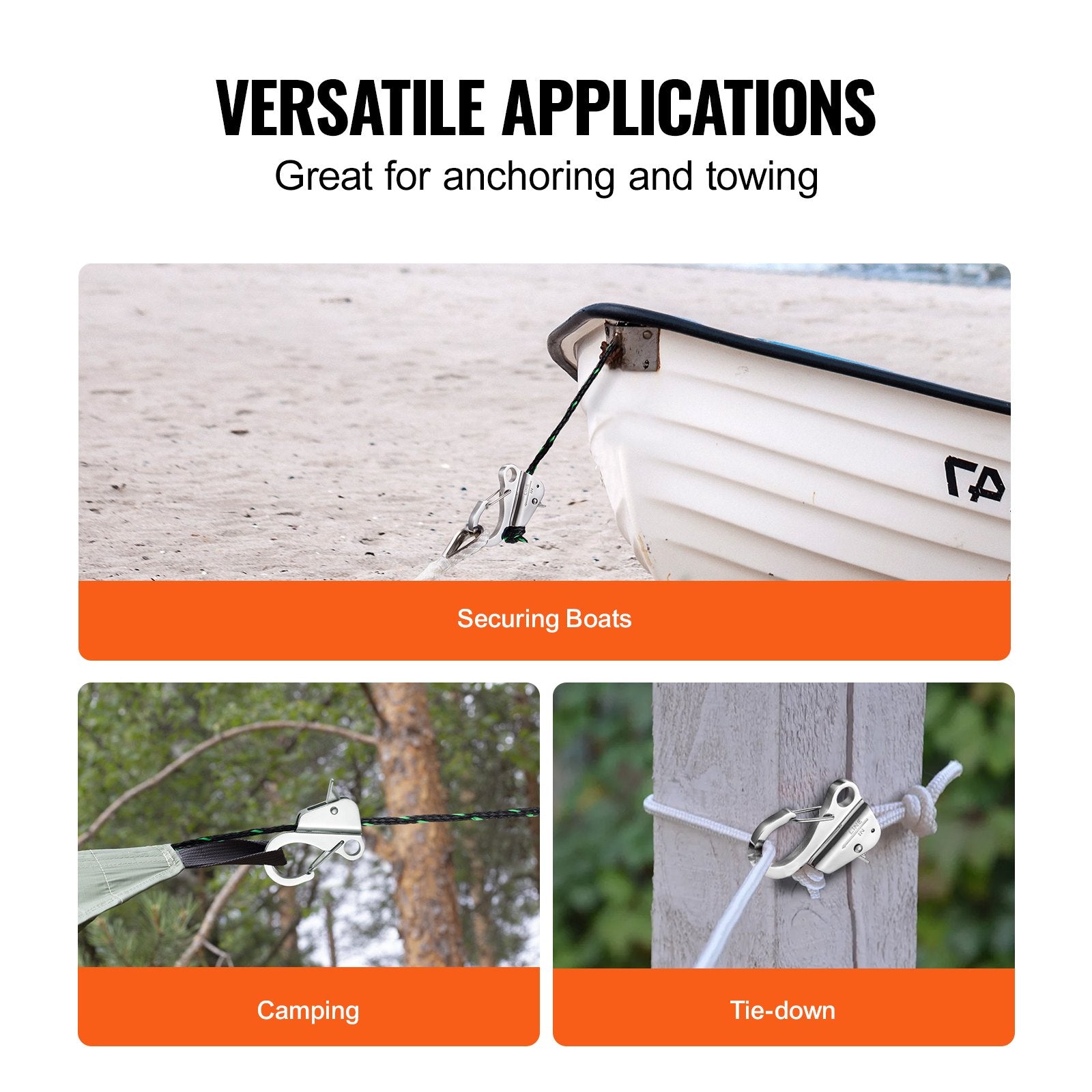 Boat Anchor Hook Stainless Steel Knotless Anchor System with Quick Release V952-MGDPBXG00000YPXS9V0