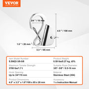Boat Anchor Hook Stainless Steel Knotless Anchor System with Quick Release V952-MGDPBXG00000YPXS9V0
