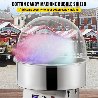 Candy Machine Bubble Shield 20.5 Inch Clear Plastic Cotton Candy Cover for Commercial Candy Maker Machine V952-MHTJGZ00000000001V0