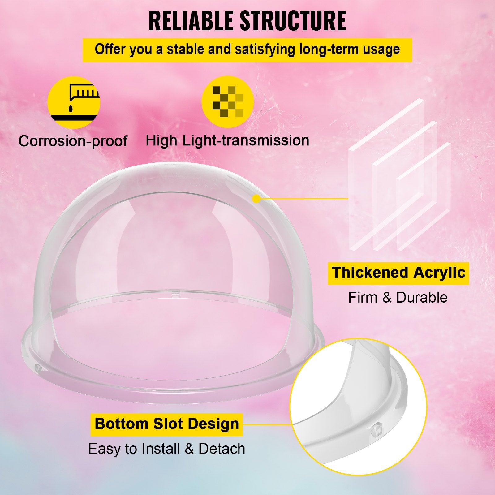 Candy Machine Bubble Shield 20.5 Inch Clear Plastic Cotton Candy Cover for Commercial Candy Maker Machine V952-MHTJGZ00000000001V0