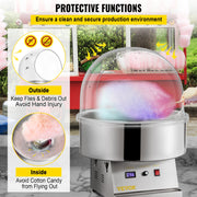 Candy Machine Bubble Shield 20.5 Inch Clear Plastic Cotton Candy Cover for Commercial Candy Maker Machine V952-MHTJGZ00000000001V0