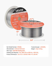 Solid MIG Welding Wire, ER308L 0.8mm 0.9kg, Low Spatter Stainless Steel Welding Wire with High Feedability V952-MIGHSSXHSER3VRU7P001V0