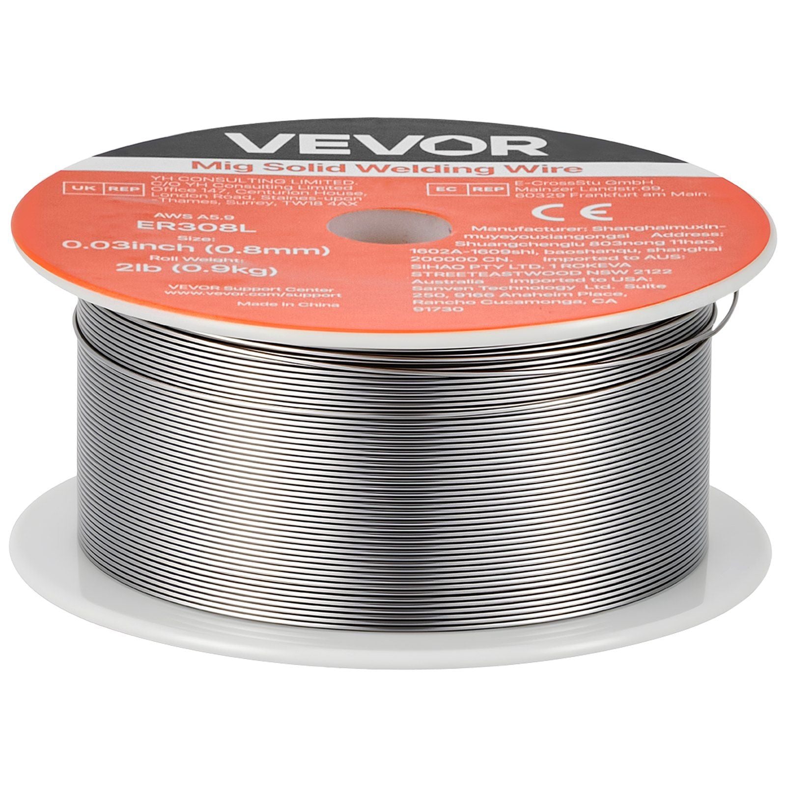 Solid MIG Welding Wire, ER308L 0.8mm 0.9kg, Low Spatter Stainless Steel Welding Wire with High Feedability V952-MIGHSSXHSER3VRU7P001V0