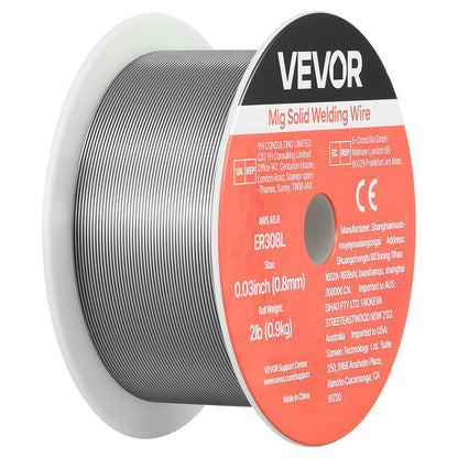 Solid MIG Welding Wire, ER308L 0.8mm 0.9kg, Low Spatter Stainless Steel Welding Wire with High Feedability V952-MIGHSSXHSER3VRU7P001V0