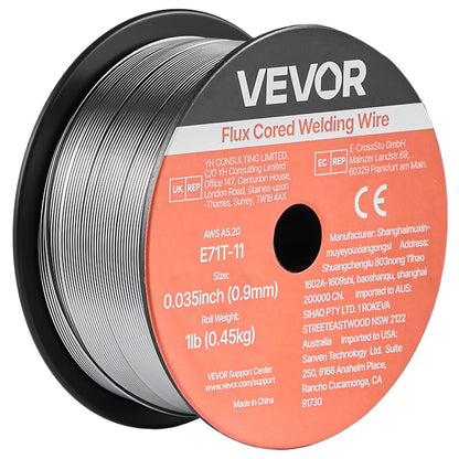 Flux Core MIG Welding Wire, E71T-11 0.9mm 0.45kg, Gasless Mild Steel Welding Wire with Low Spatter for All V952-MIGHSYXHSE71AWQRF001V0