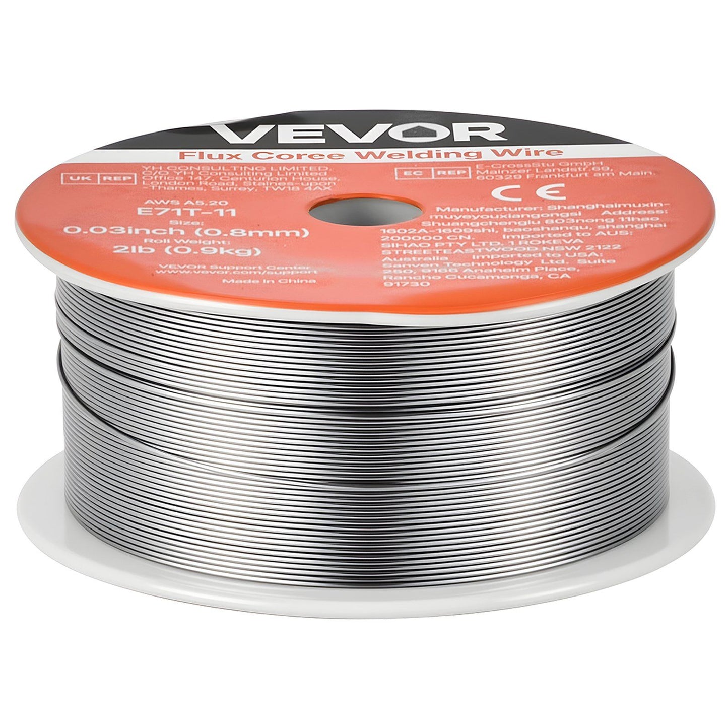 Flux Core MIG Welding Wire, E71T-11 0.8mm 0.9kg, Gasless Mild Steel Welding Wire with Low Spatter for All V952-MIGHSYXHSE71S15QW001V0