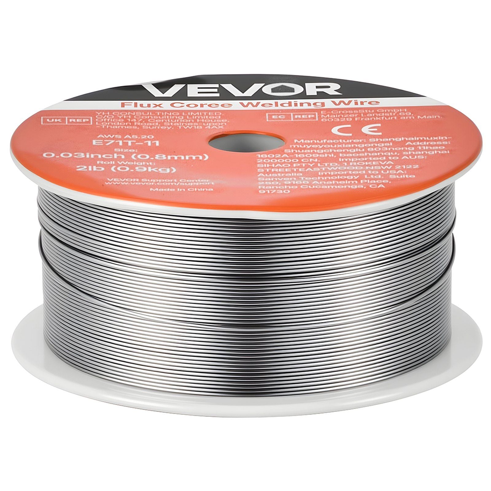 Flux Core MIG Welding Wire, E71T-11 0.8mm 0.9kg, Gasless Mild Steel Welding Wire with Low Spatter for All V952-MIGHSYXHSE71S15QW001V0