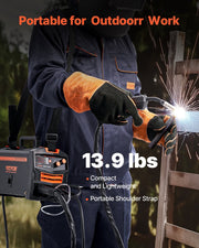 MIG Welder, 130A Synergic Mig Welding Machine, 2-in-1 Gas MIG/Gasless Flux Core MIG Multi-Process Welder V952-MIGYXHJ2H113A5ZGSV3