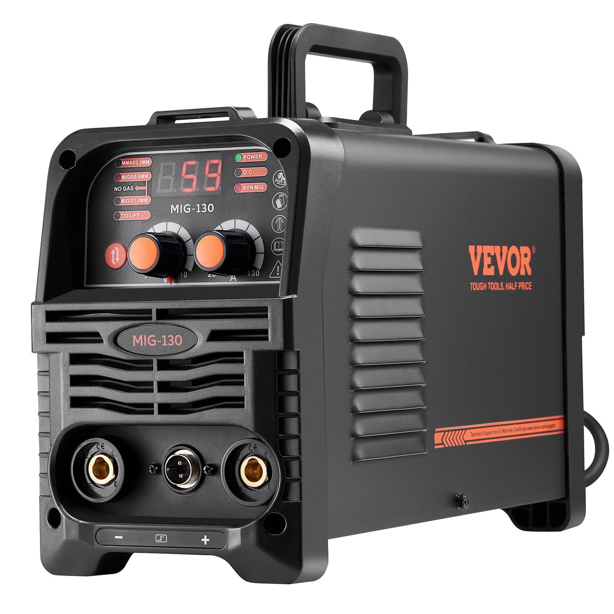 MIG Welder, 130Amp Synergic Mig Welding Machine, 3-in-1 Flux Core MIG/Stick/Lift TIG Multi-Process Welder V952-MIGYXHJ3H113QH258V3
