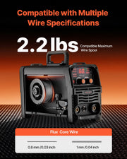 MIG Welder, 130Amp Synergic Mig Welding Machine, 3-in-1 Flux Core MIG/Stick/Lift TIG Multi-Process Welder V952-MIGYXHJ3H113QH258V3