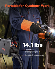 MIG Welder, 130Amp Synergic Mig Welding Machine, 3-in-1 Flux Core MIG/Stick/Lift TIG Multi-Process Welder V952-MIGYXHJ3H113QH258V3