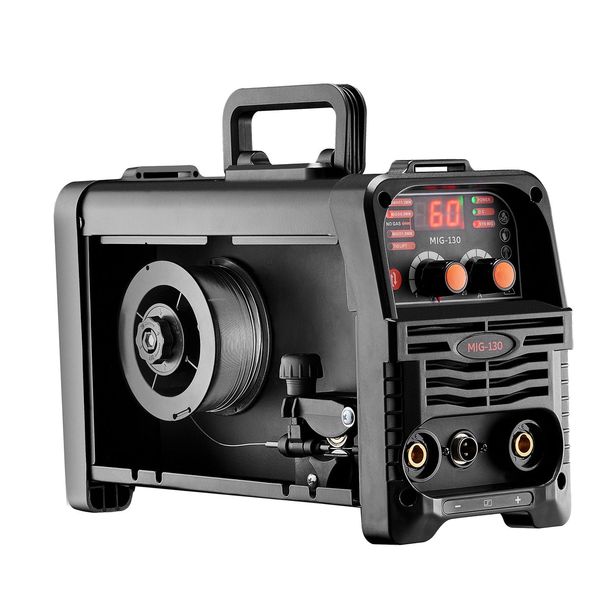 MIG Welder, 130Amp Synergic Mig Welding Machine, 3-in-1 Flux Core MIG/Stick/Lift TIG Multi-Process Welder V952-MIGYXHJ3H113QH258V3