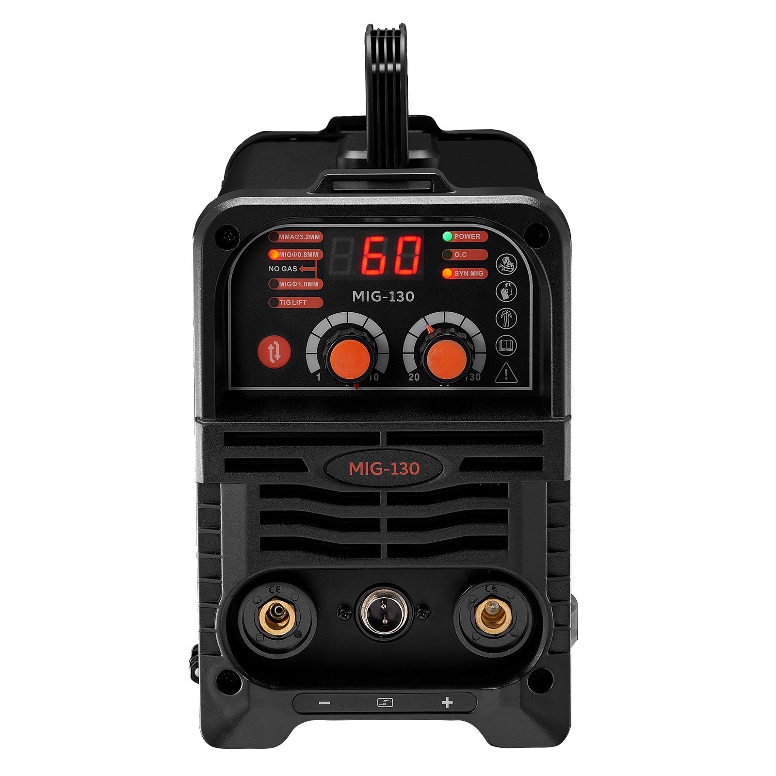 MIG Welder, 130Amp Synergic Mig Welding Machine, 3-in-1 Flux Core MIG/Stick/Lift TIG Multi-Process Welder V952-MIGYXHJ3H113QH258V3