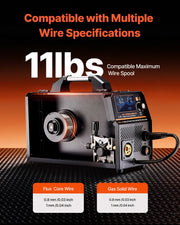 MIG Welder, 160A Synergic Mig Welding Machine, 4-in-1 Gas MIG/Flux Core MIG/Stick/Lift TIG Multi-Process V952-MIGYXHJ4H1165KC80V3