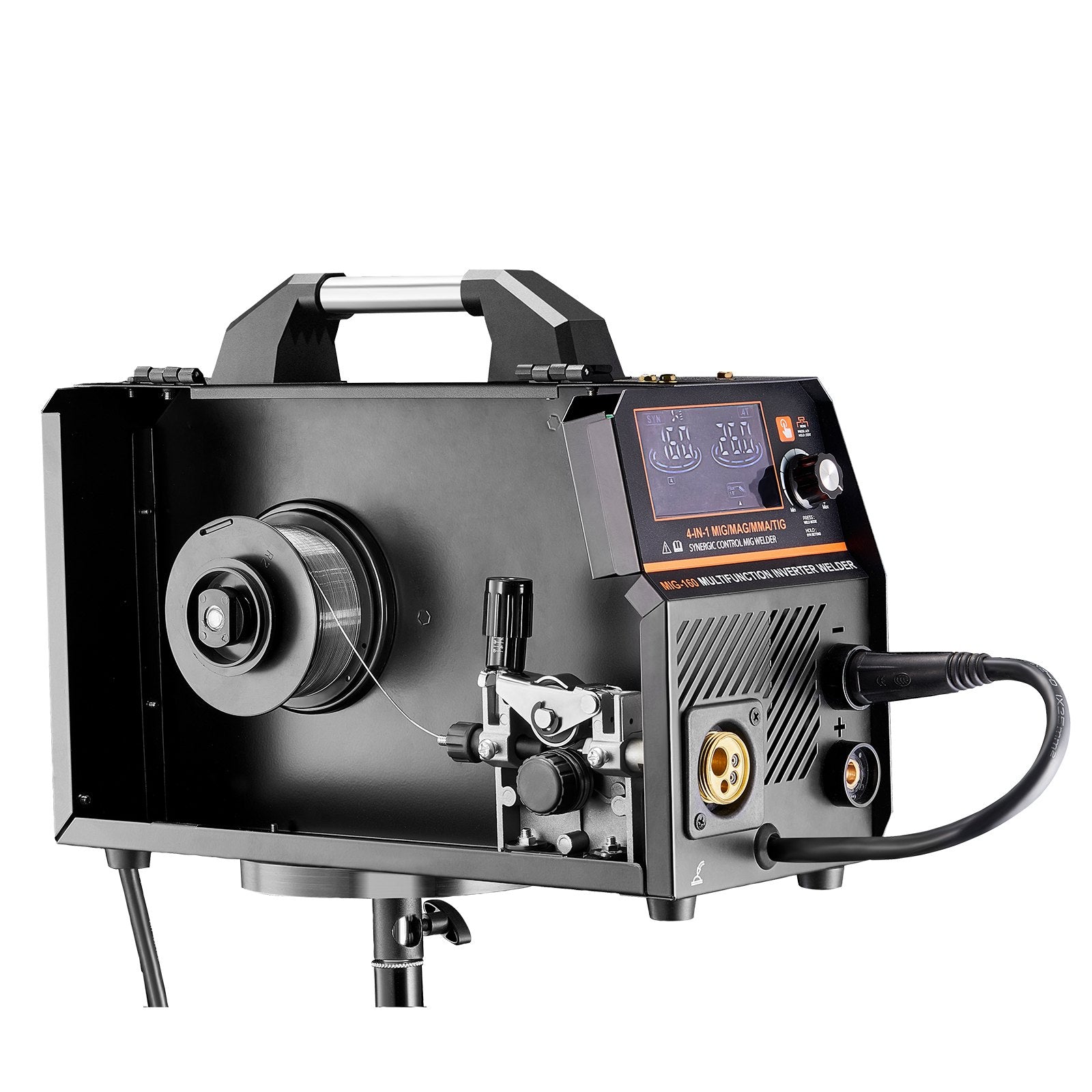MIG Welder, 160A Synergic Mig Welding Machine, 4-in-1 Gas MIG/Flux Core MIG/Stick/Lift TIG Multi-Process V952-MIGYXHJ4H1165KC80V3